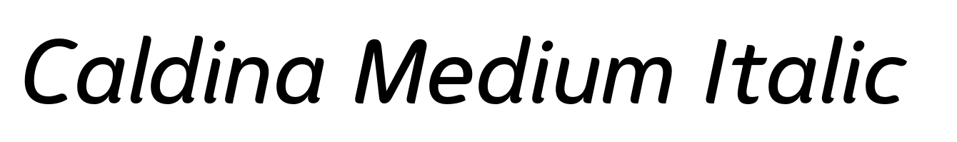 Caldina Medium Italic